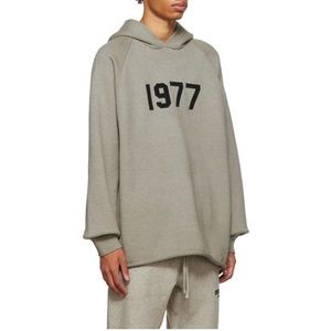 MENS ESSENTIALS GREY POLYESTER HOODIE ( OVERSIZED )